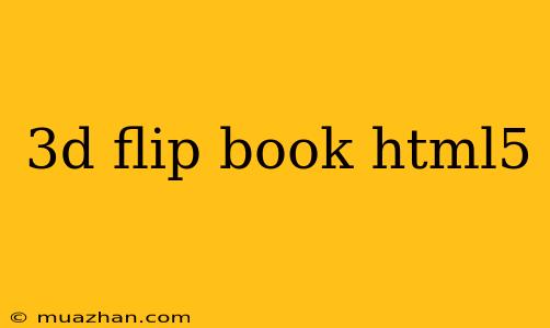 3d Flip Book Html5