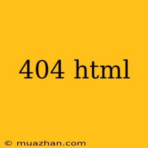 404 Html