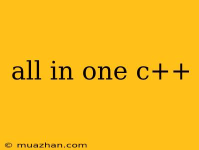 All In One C++