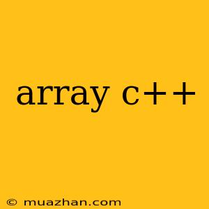 Array C++