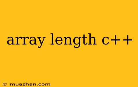 Array Length C++