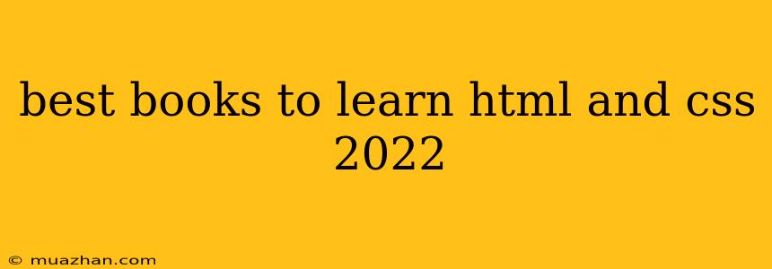 Best Books To Learn Html And Css 2022