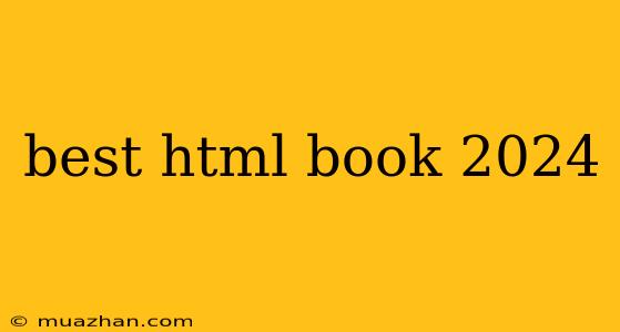 Best Html Book 2024
