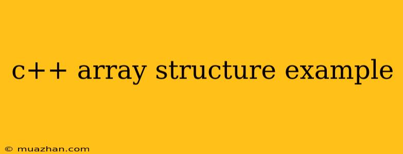 C++ Array Structure Example
