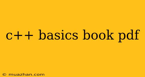 C++ Basics Book Pdf