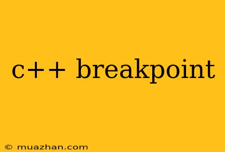 C++ Breakpoint