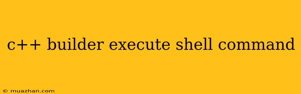 C++ Builder Execute Shell Command