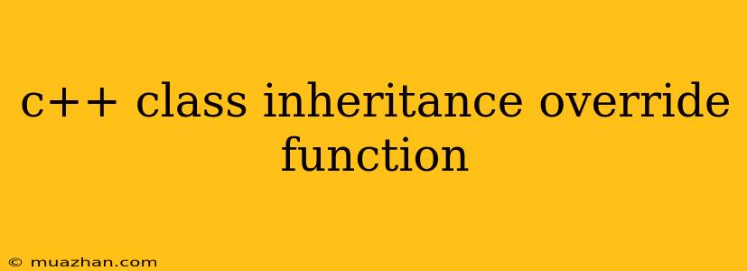 C++ Class Inheritance Override Function
