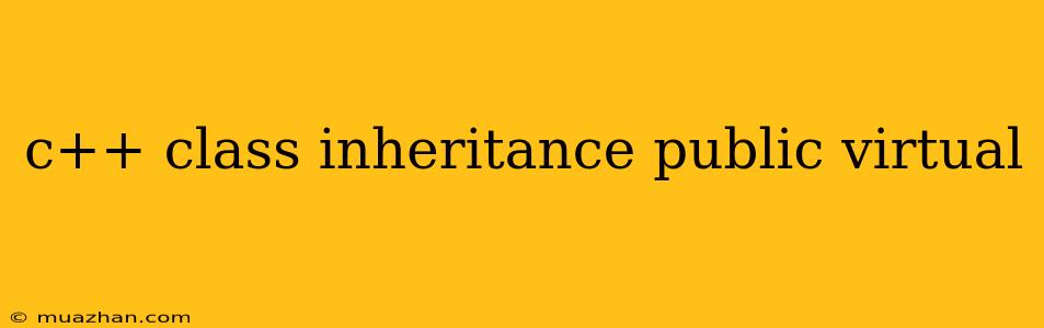 C++ Class Inheritance Public Virtual