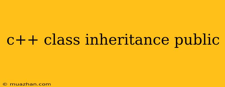 C++ Class Inheritance Public