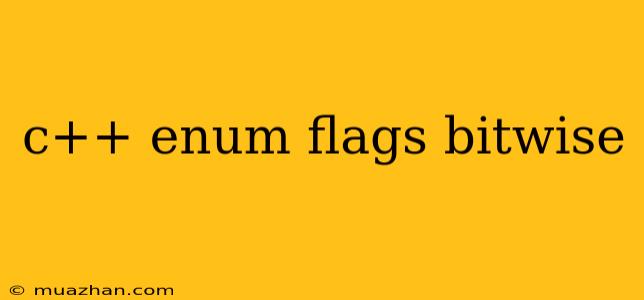 C++ Enum Flags Bitwise