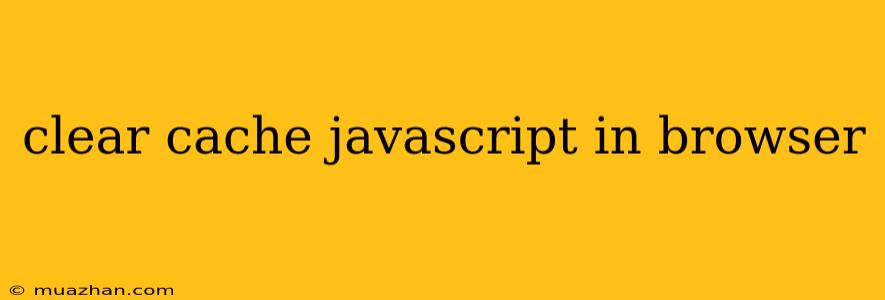 Clear Cache Javascript In Browser