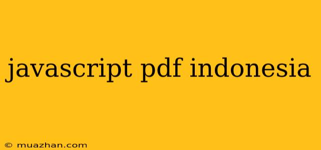 Javascript Pdf Indonesia